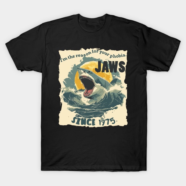 GREAT WHITE SHARK，JAWS BITE T-SHIRT 05 T-Shirt by ToddT